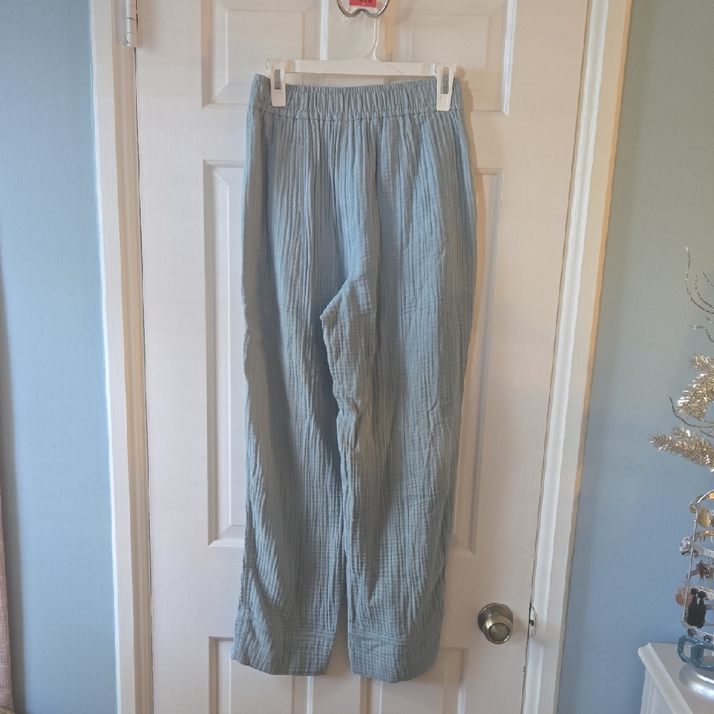 Madewell Sky Blue Lightspun Textured Pants